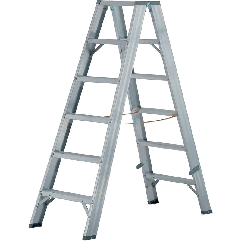 JUST Alu-Stufen-Doppelleiter Type 58 Stufen=10 Länge=2,50 m