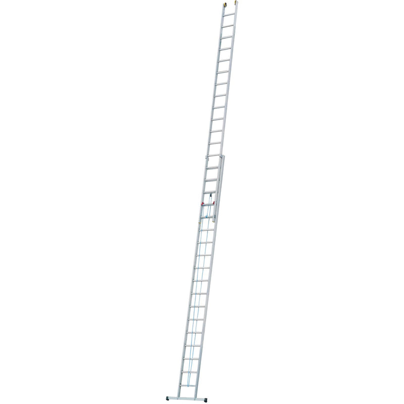 JUST Alu-Seilzug Industrieleiter 2-tlg. Type 56 Sprossen=2x18 Länge=5,35/9,29 m