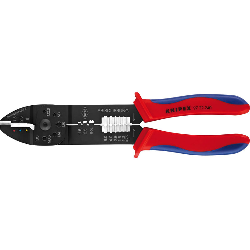 KNIPEX Crimpzange 9722 Kabelschuhe/-Verbinder/Steckverbinder, 0,5-6mm², L=240mm