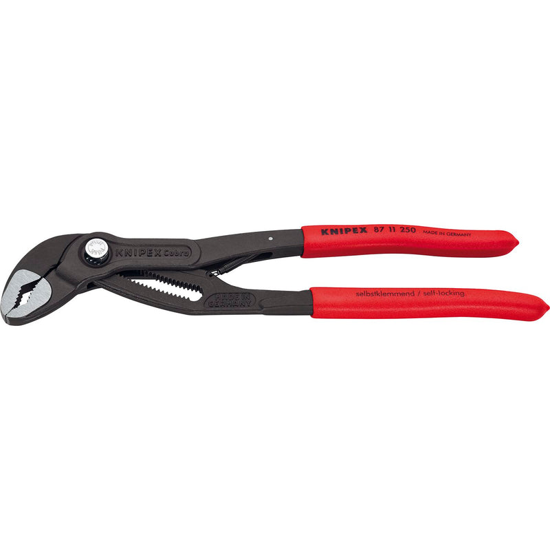 KNIPEX Wasserpumpenzange Cobra® matic 8711 / SW -46 mm / KS-Griff, Länge 250 mm