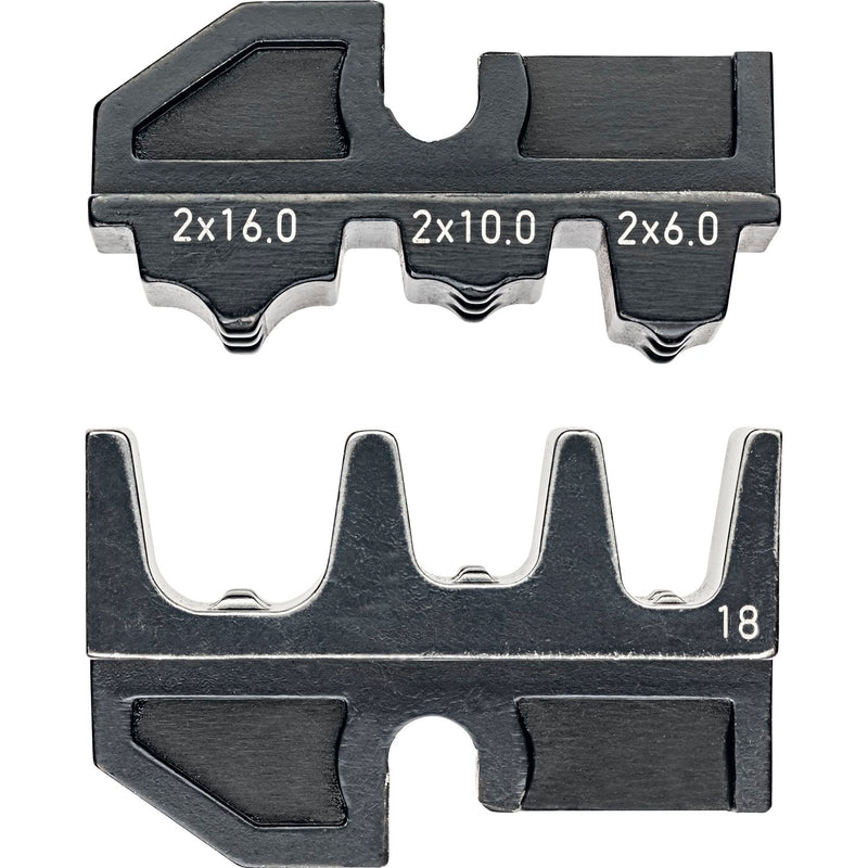 KNIPEX Crimpeinsatz 974918, Twin-Aderendhülsen für 2 Leitern 2x6/2x10/2x16 mm²