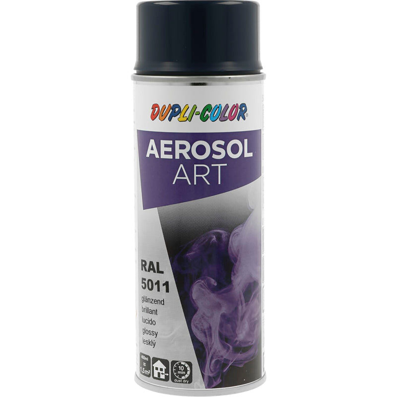 Dupli-Color Lackspray Aerosol Art 400ml  stahlblau glänzend / RAL 5011 (ST 6)