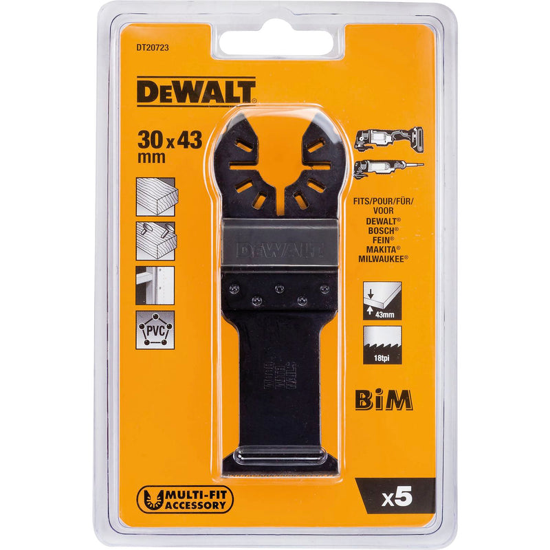 DEWALT Multi Tool Sägeblatt DT 20701 Breite 30mm Länge 43mm (1 Stück) (ST 5)