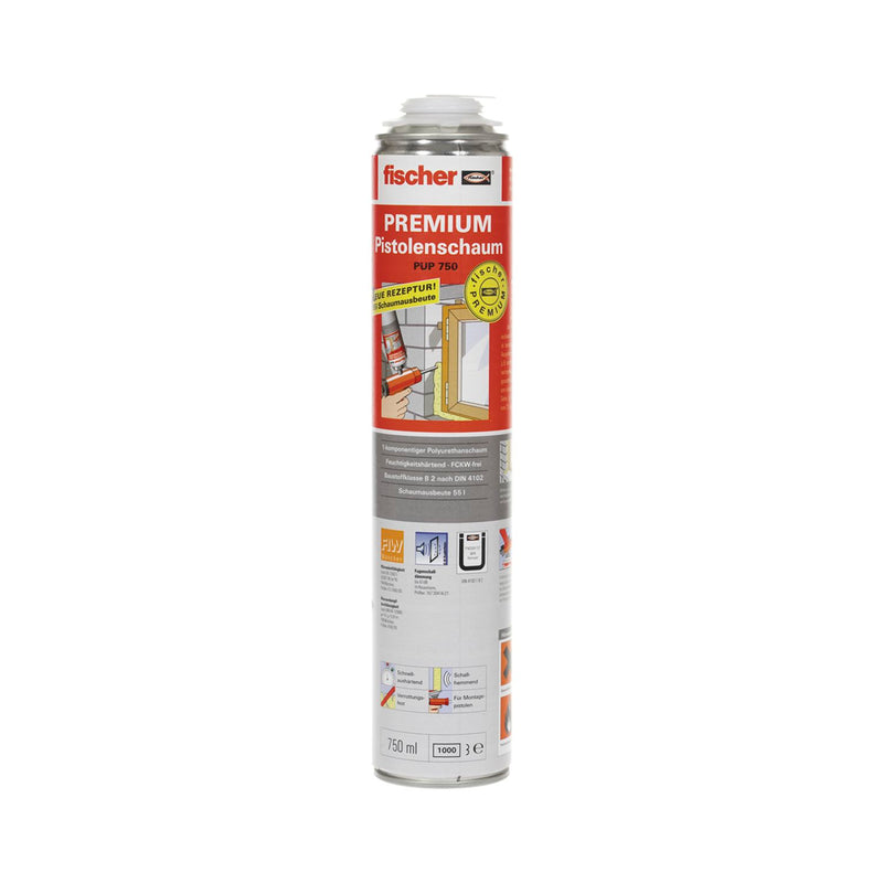 FISCHER 1 K-Pistolenschaum PUP 750 B3 Standard, 750ml - 41L Ausbeute