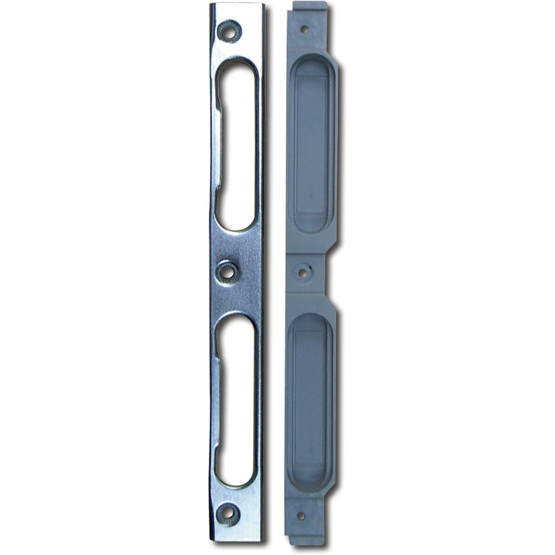 Schließblech U-Form m. PVC-Einlage 190 x 20 x 0,75 mm, rund, verzinkt silber (ST 100)