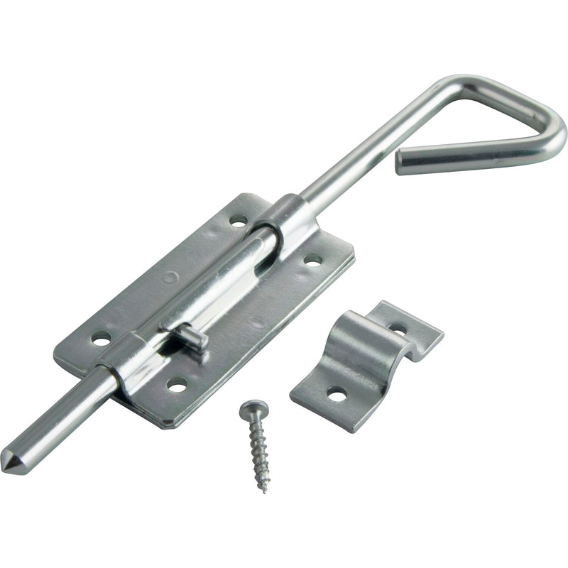 Torfeststeller mit Schließblech für Lochfixierung, groß, Edelstahl-Effekt