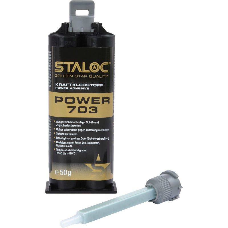 STALOC 2K Klebstoff Power 703 50ml schwarz, + Mischer