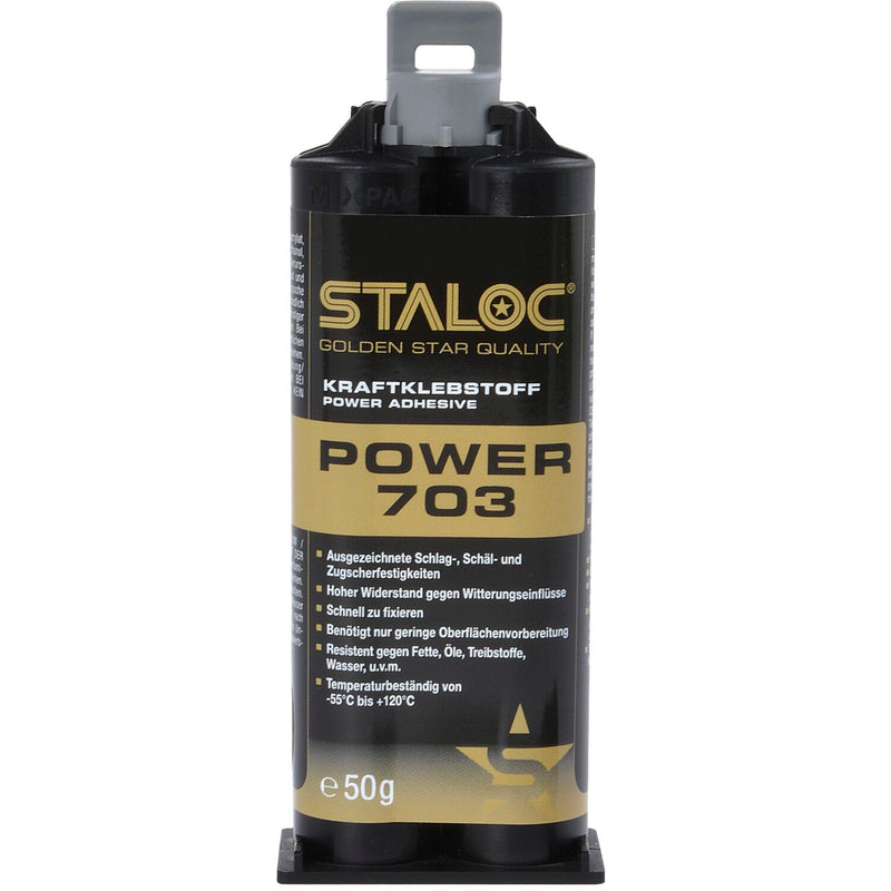 STALOC 2K Klebstoff Power 703 50ml schwarz, ohne Mischer