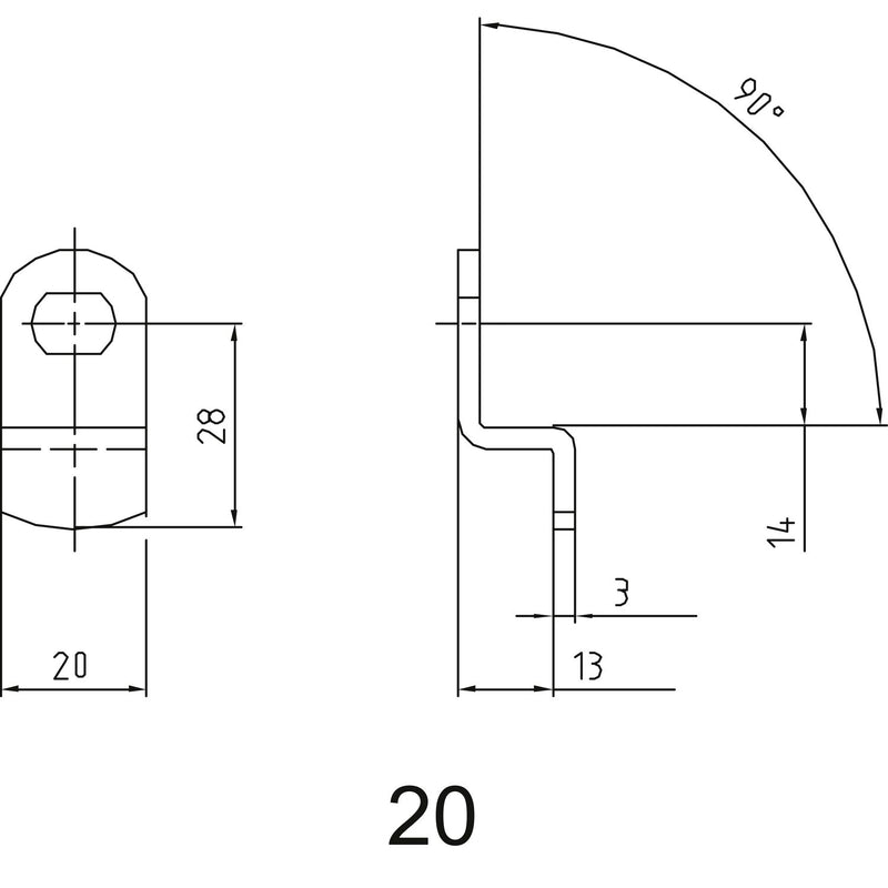 ASSA ABLOY Sperrnase für Elektronisches Schrankschloss Sense+PIN, Nr.71,gerade (ST 30)