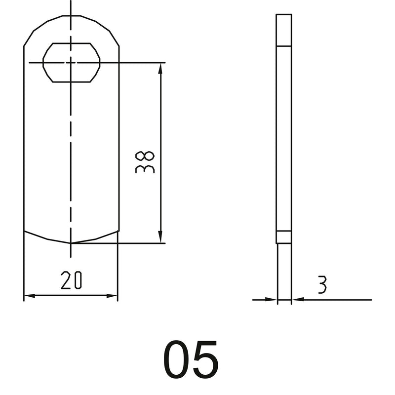 ASSA ABLOY Sperrnase für Elektronisches Schrankschloss Sense+PIN, Nr.71,gerade (ST 30)