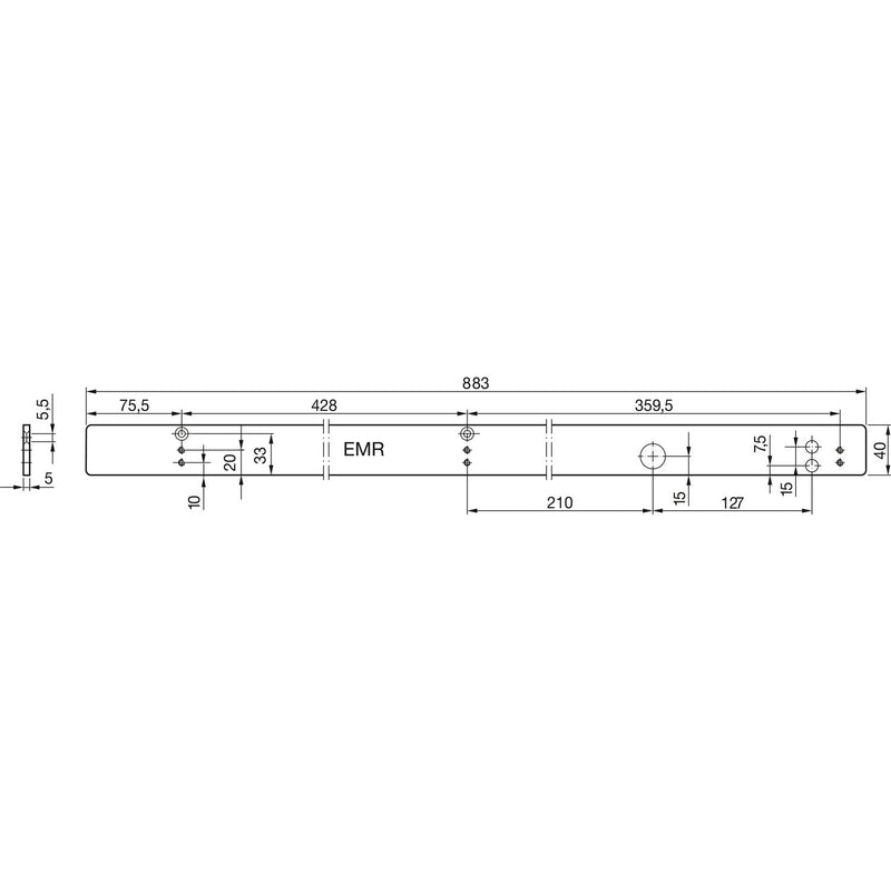 DORMAKABA Montageplatte G-EMR XEA (ST 1)
