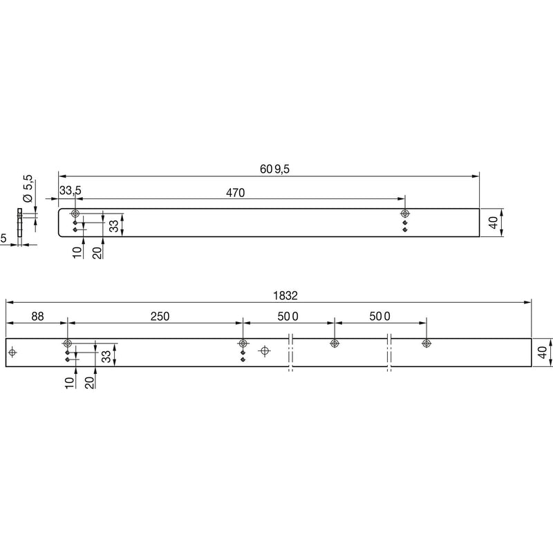 DORMAKABA Montageplattenset für GSR XEA (ST 1)