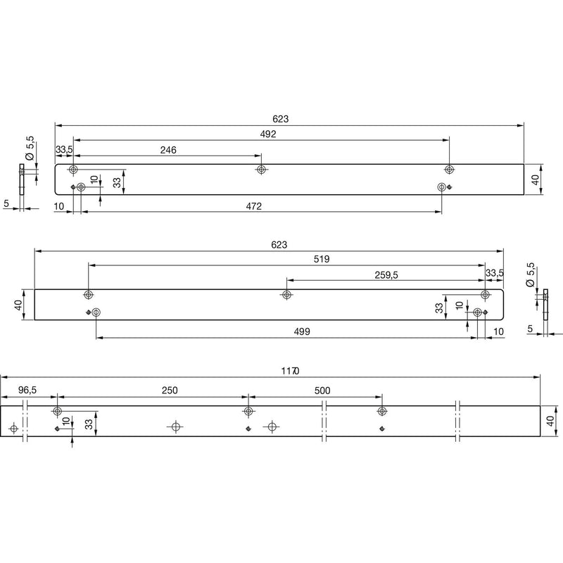 DORMAKABA Montageplattenset für GSR-BG XEA (ST 1)