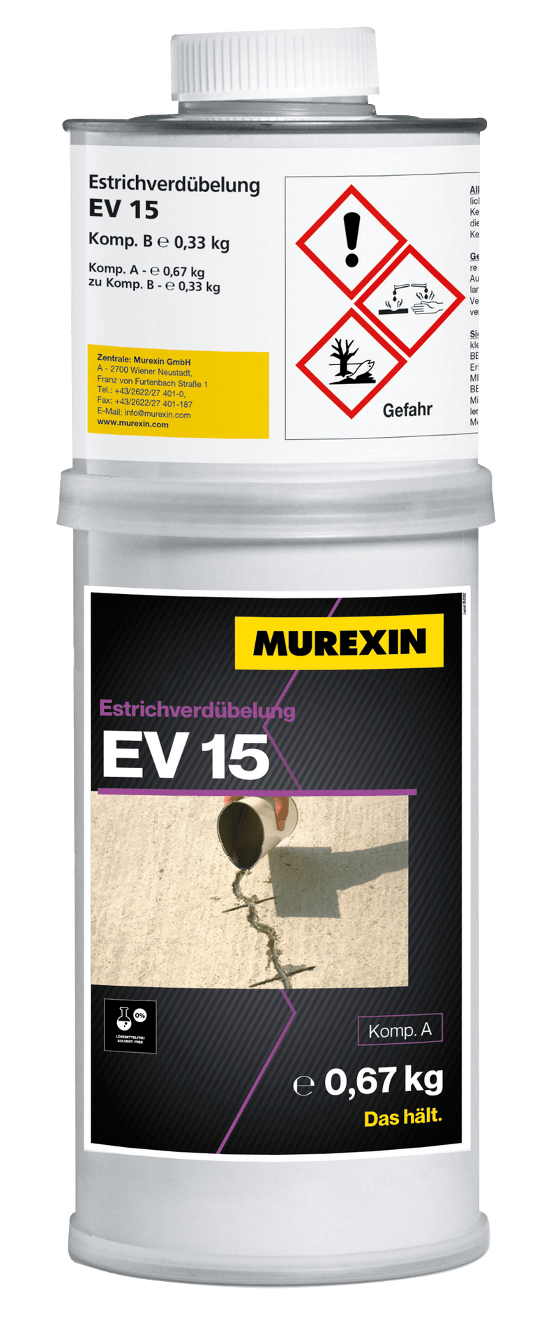 MUREXIN Estrichverdübelung EV 15 / 1kg Set Komp. A+B