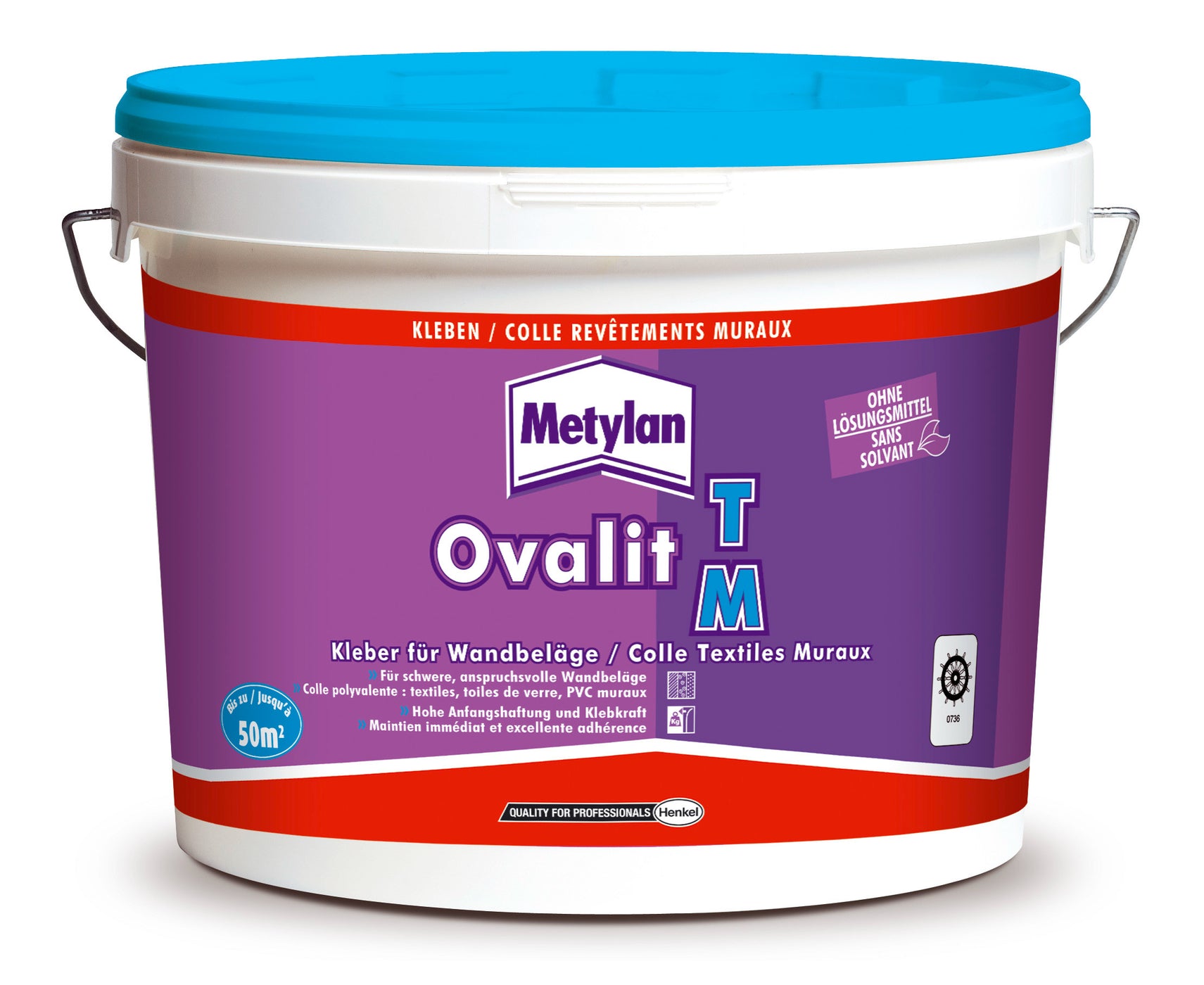 Colla Rivestimenti Colla Da Parati Metylan Ovalit TDV - Per Tela Di Vetro E Tessuto Non Tessuto 1kg (50m²) Adesivo Per Parati Metylan - 10