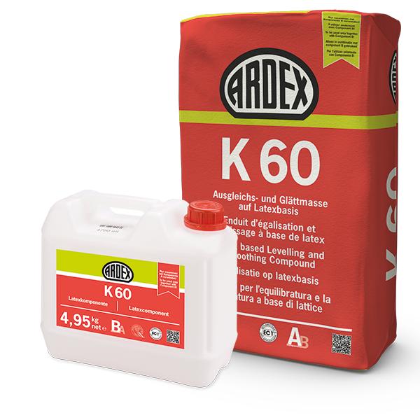 ARDEX K 60 / Ausgleichs- und Glättmasse auf Latexbasis / 24,95kg Set