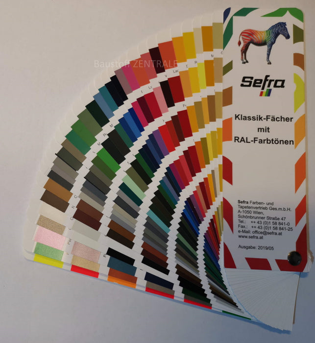 Farbtonfächer Sefra Klassik mit RAL-Farbtönen
