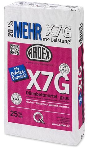 ARDEX X7G - Die Erfolgsformel Dünnbettmörtel, grau 25kg